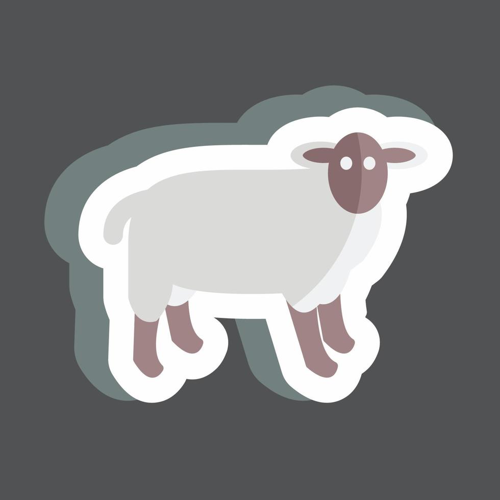 Sticker Farm Animal. suitable for Garden symbol. simple design editable. design template vector. simple symbol illustration vector