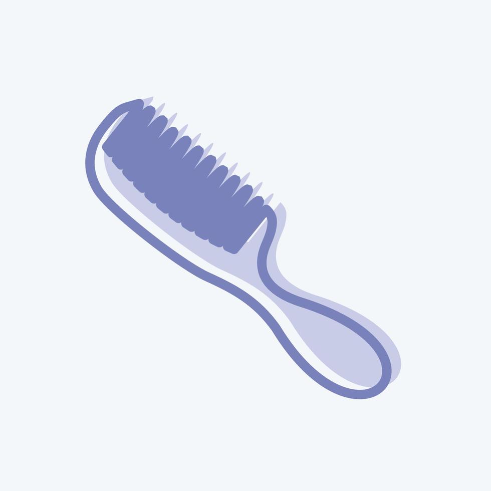 Icon Hairbrush. suitable for beauty care symbol. two tone style. simple design editable. design template vector. simple symbol illustration vector