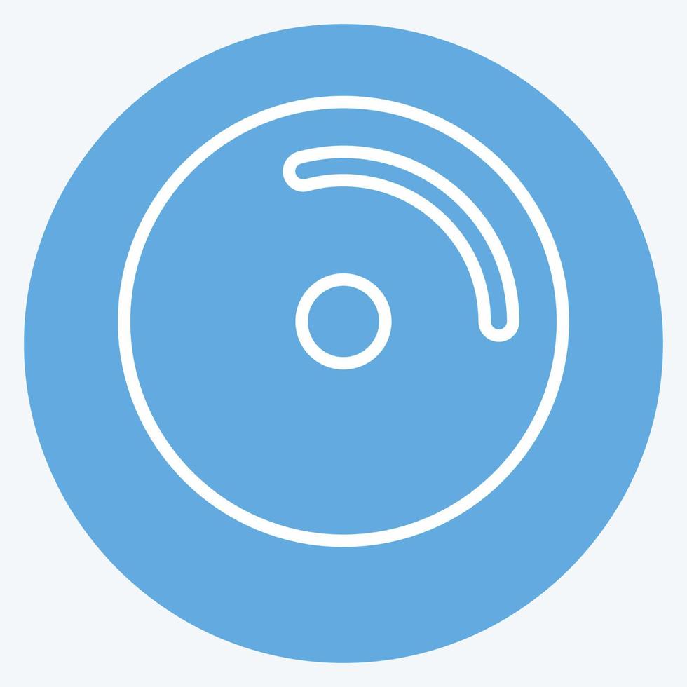 disco de icono adecuado para el símbolo de la música. estilo de ojos azules. diseño simple editable. vector de plantilla de diseño. ilustración de símbolo simple
