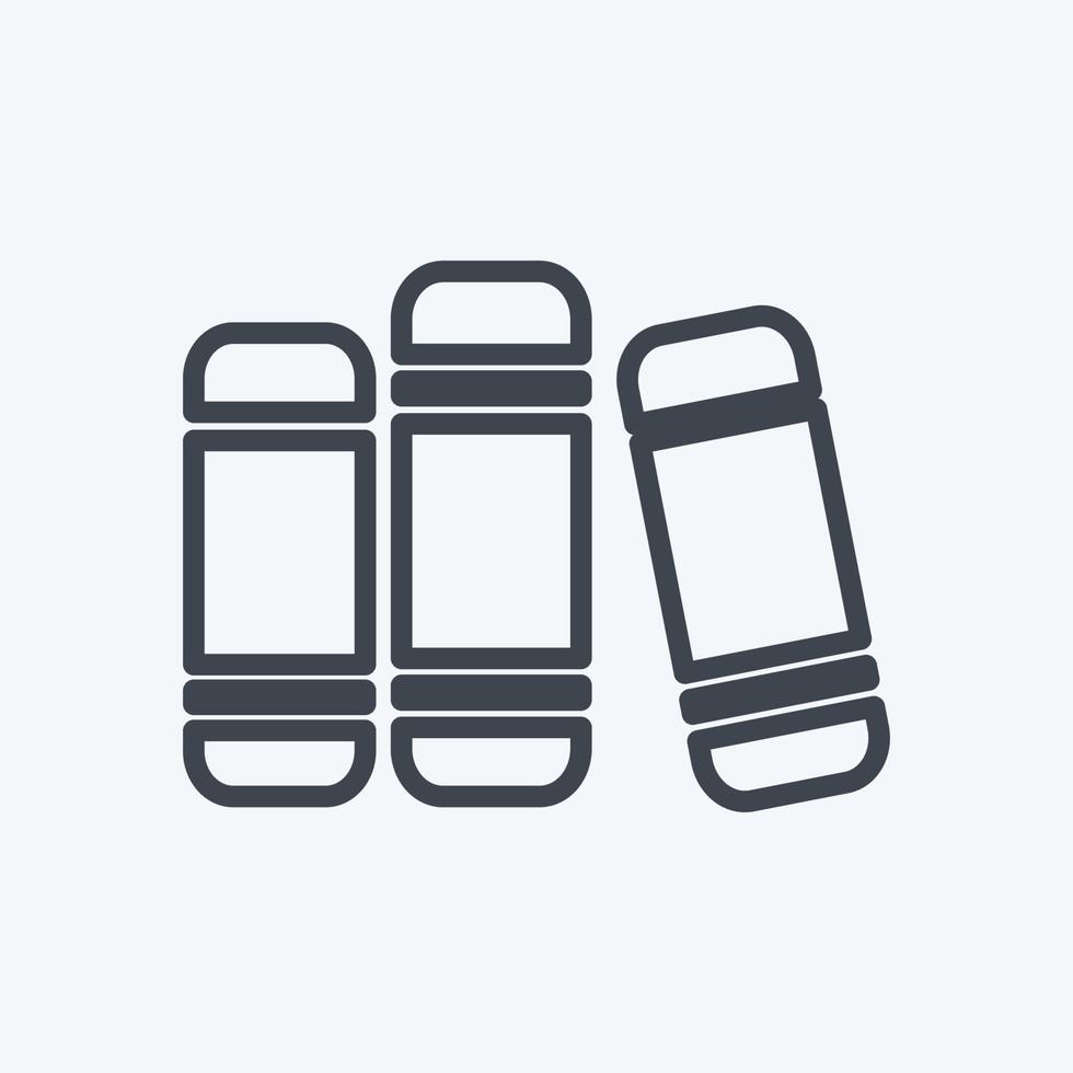 libros de iconos. adecuado para el símbolo de aplicaciones móviles. estilo de línea diseño simple editable. vector de plantilla de diseño. ilustración de símbolo simple