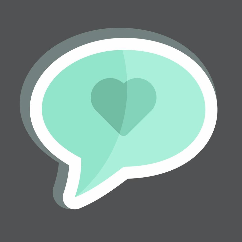 Sticker Chat bubble. suitable for Wedding symbol. simple design editable. design template vector. simple symbol illustration vector
