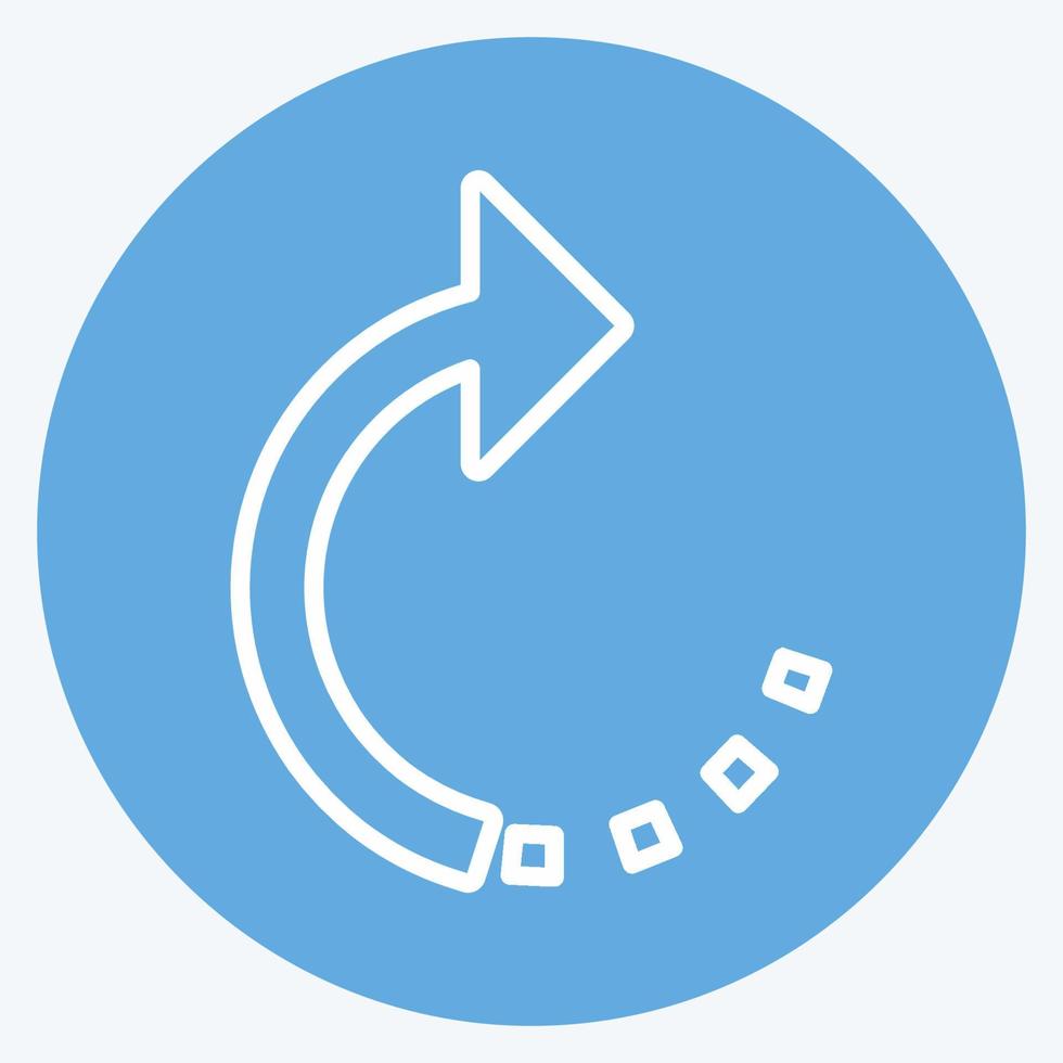 Icon Rotate Right. suitable for Photo Editing symbol. blue eyes style. simple design editable. design template vector. simple symbol illustration vector