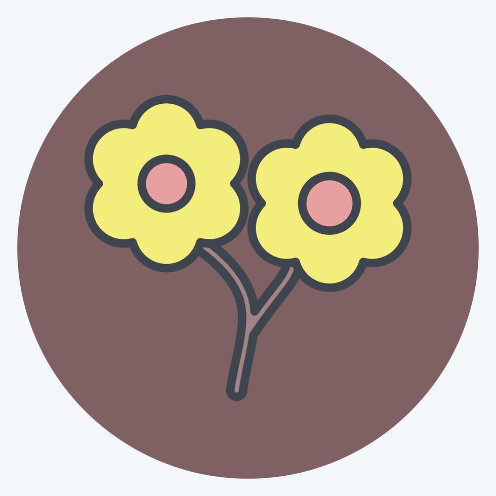 Icon Small flowers. suitable for garden symbol. color mate style. simple design editable. design template vector. simple symbol illustration vector