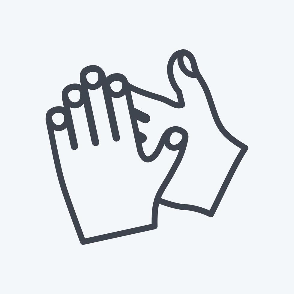 Icon Clapping Hands. suitable for Hand Actions symbol. line style. simple design editable. design template vector. simple symbol illustration vector