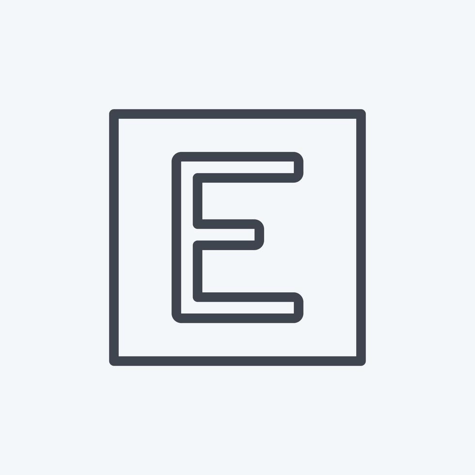Icon Edge. suitable for Mobile Apps symbol. line style. simple design editable. design template vector. simple symbol illustration vector