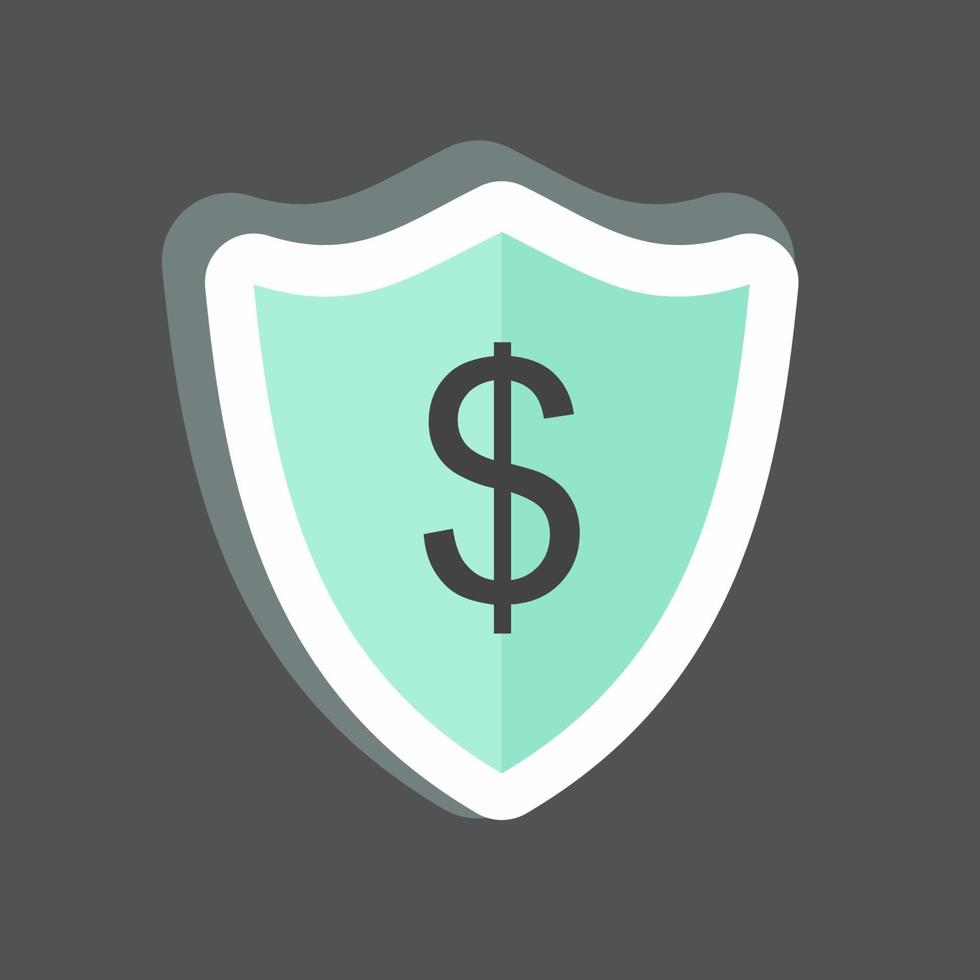 Sticker Insurance. suitable for digital web symbol. simple design editable. design template vector. simple symbol illustration vector