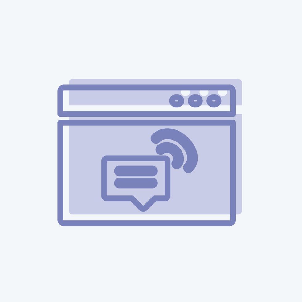 Icon Web Support. suitable for IT Services symbol. two tone style. simple design editable. design template vector. simple symbol illustration vector