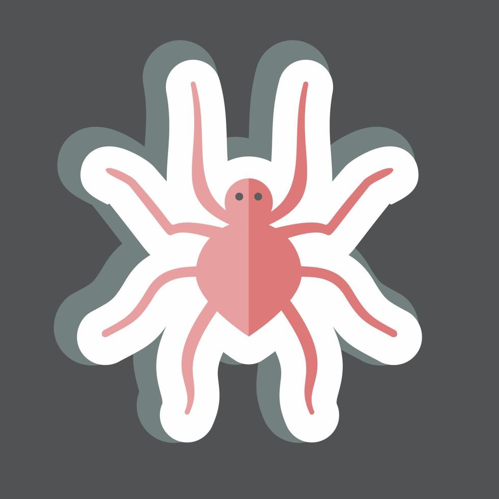 Sticker Spider. suitable for animal symbol. simple design editable. design template vector. simple symbol illustration vector