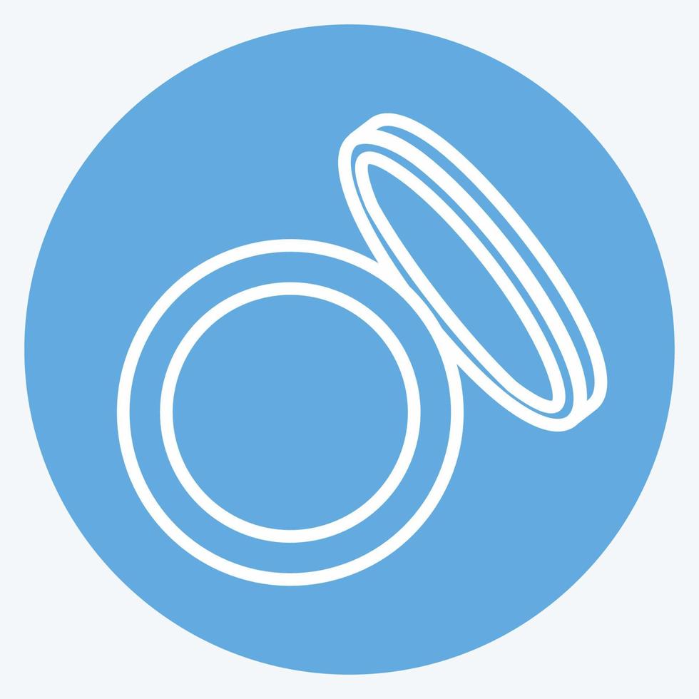 Icon Shades. suitable for beauty care symbol. blue eyes style. simple design editable. design template vector. simple symbol illustration vector