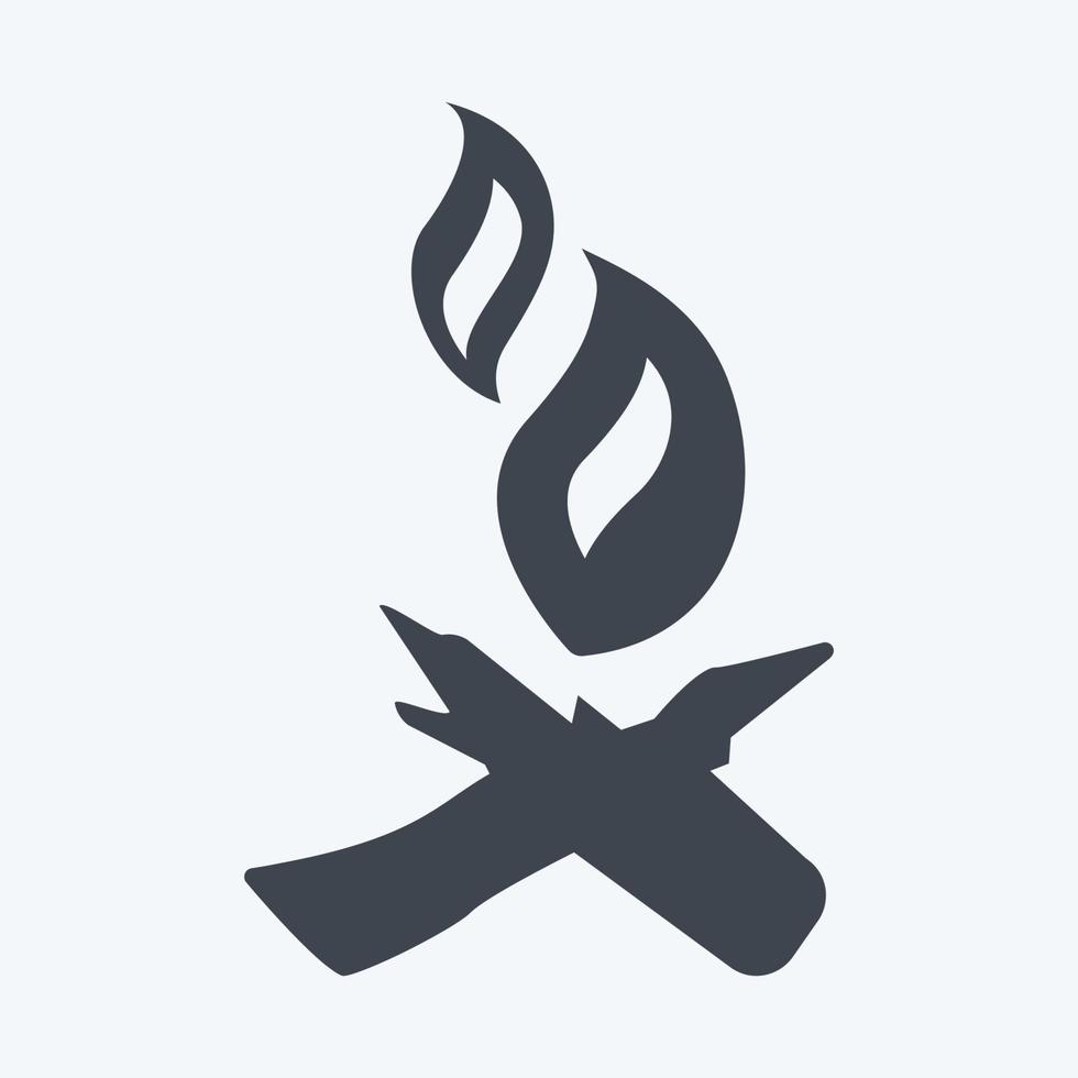 icono de fuego. adecuado para el símbolo del salvaje oeste. estilo de glifo. diseño simple editable. vector de plantilla de diseño. ilustración de símbolo simple