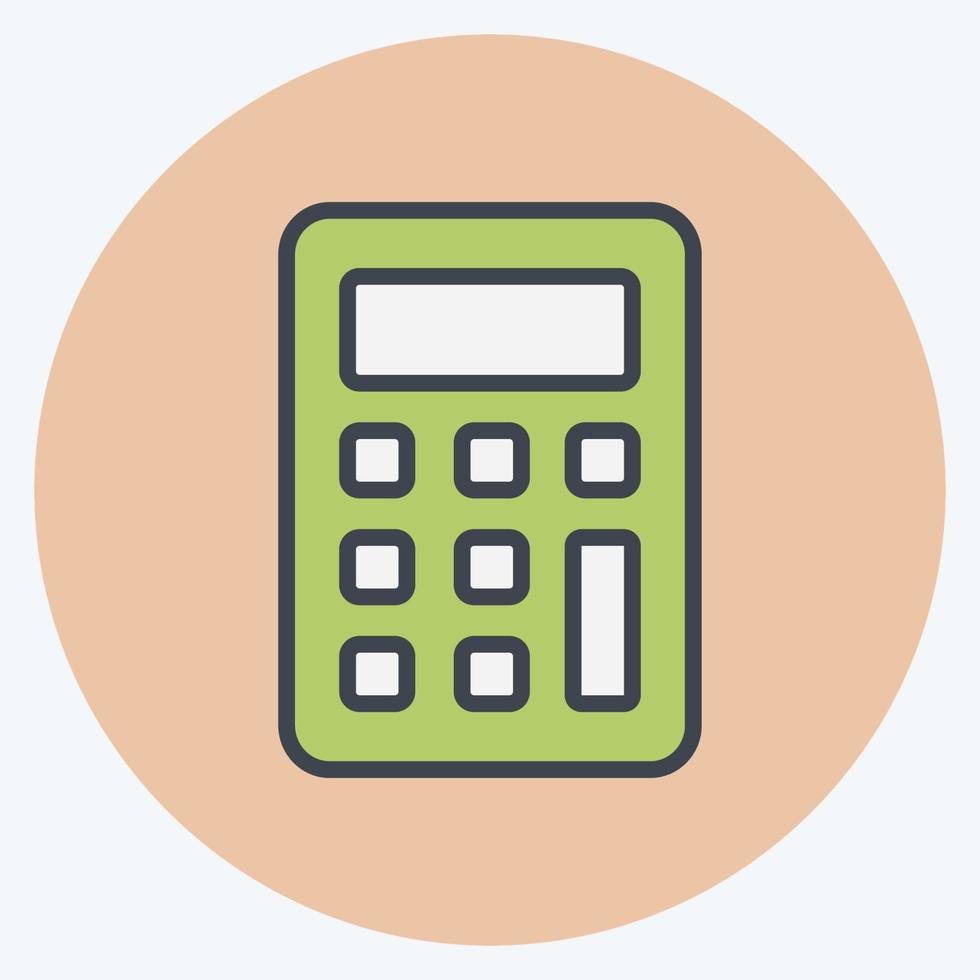 Icon Calculator. suitable for Mobile Apps symbol. color mate style. simple design editable. design template vector. simple symbol illustration vector