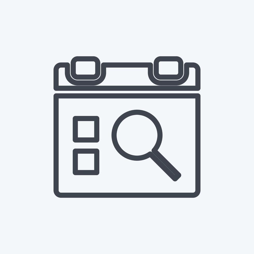 Icon Find Event. suitable for User Interface symbol. line style. simple design editable. design template vector. simple symbol illustration vector