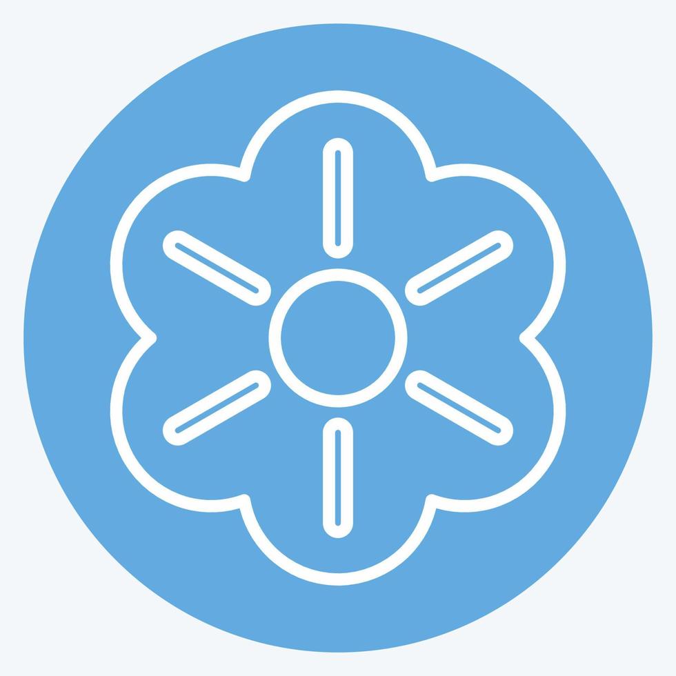 Icon Flower. suitable for garden symbol. blue eyes style. simple design editable. design template vector. simple symbol illustration vector