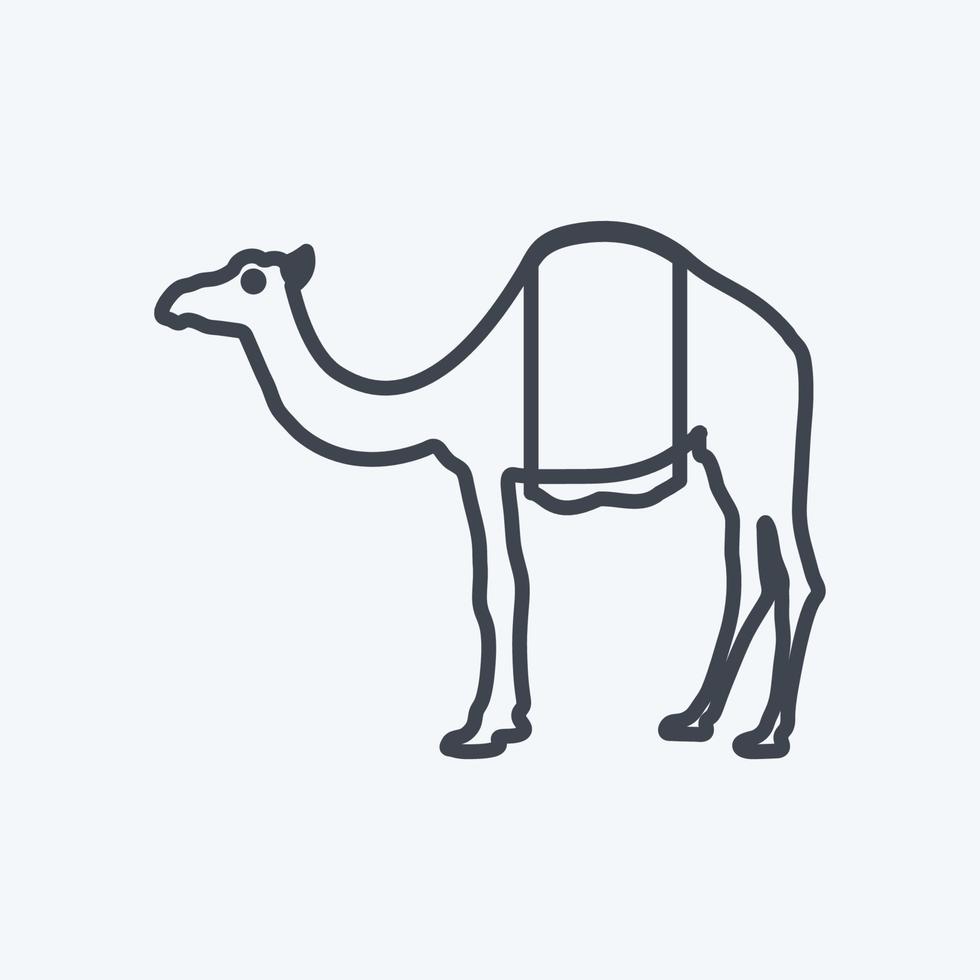 Icon Camel. suitable for animal symbol. line style. simple design editable. design template vector. simple symbol illustration vector