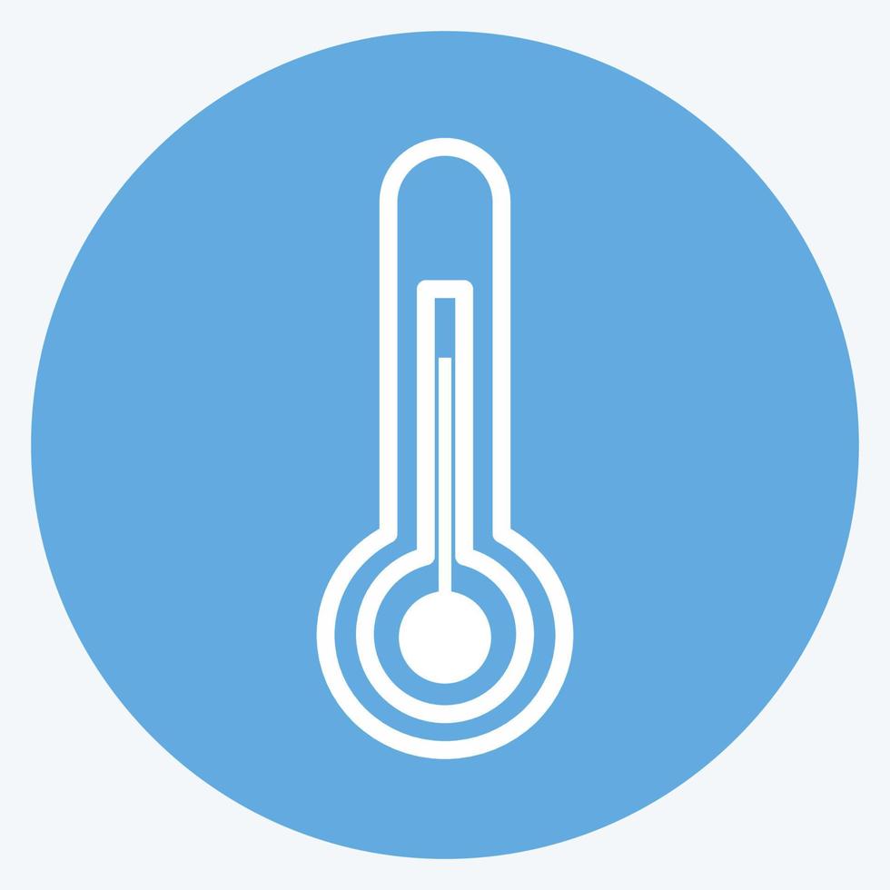 Icon Temperature Check. suitable for Spring symbol. blue eyes style. simple design editable. design template vector. simple symbol illustration vector