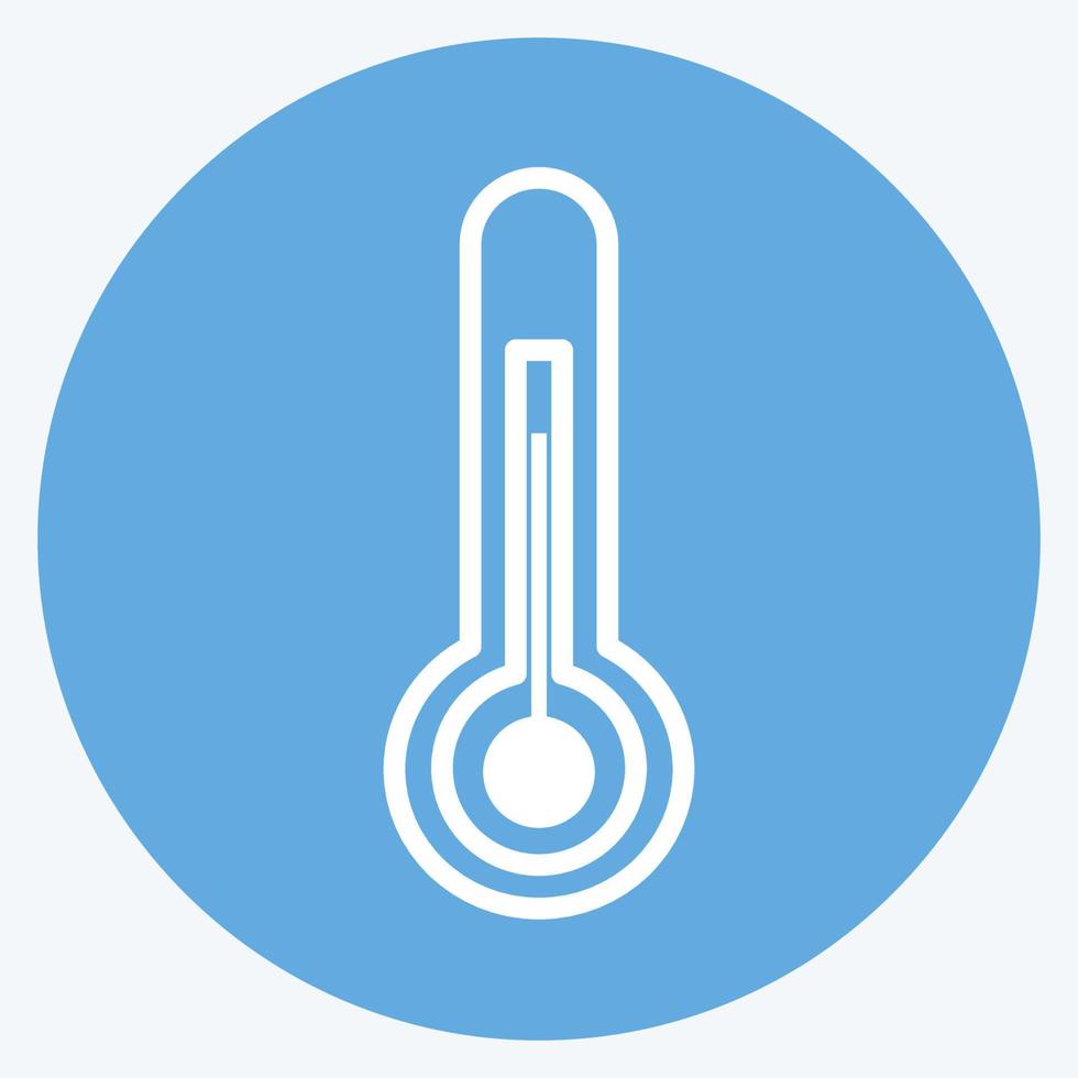 Icon Temperature Check. suitable for Spring symbol. blue eyes style. simple design editable. design template vector. simple symbol illustration vector