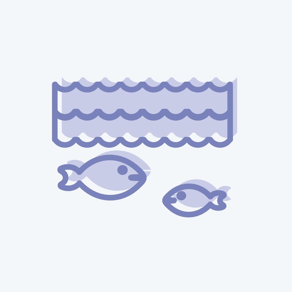 Icon Life Under Water. suitable for Community symbol. two tone style. simple design editable. design template vector. simple symbol illustration vector