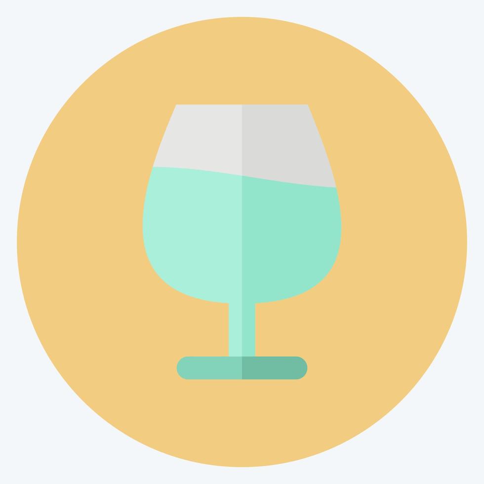 Icon Cognac Glass. suitable for Drink symbol. flat style. simple design editable. design template vector. simple symbol illustration vector