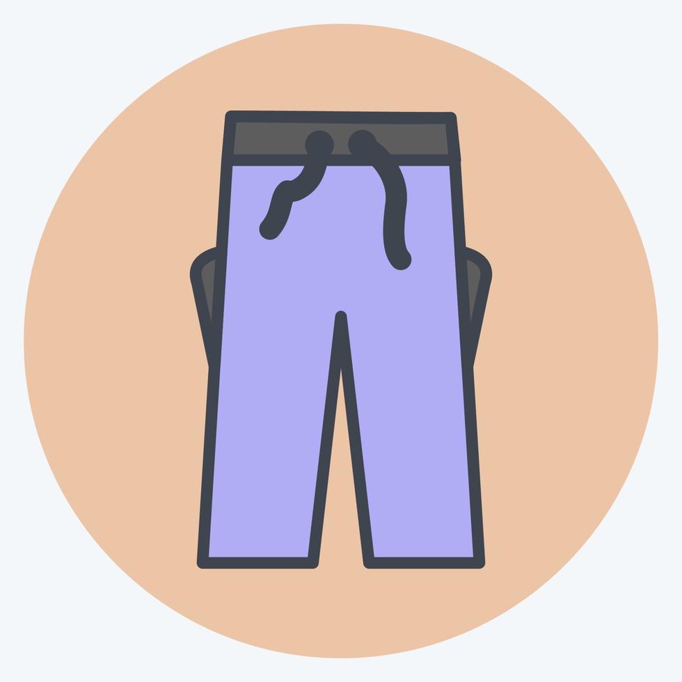 Icon Trousers. suitable for men accessories symbol. color mate style. simple design editable. design template vector. simple symbol illustration vector