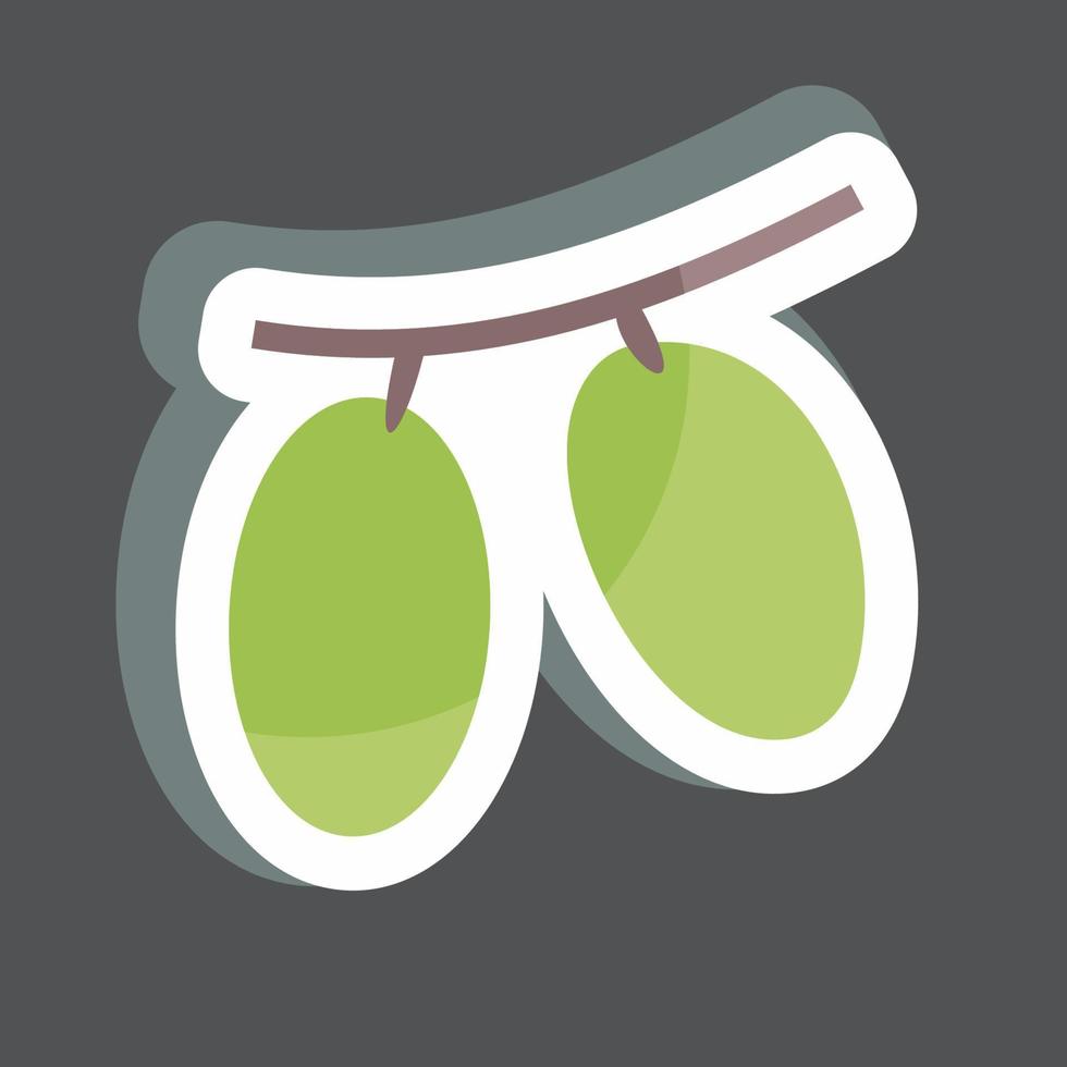 Sticker Olives. suitable for Fruits and Vegetables symbol. simple design editable. design template vector. simple symbol illustration vector