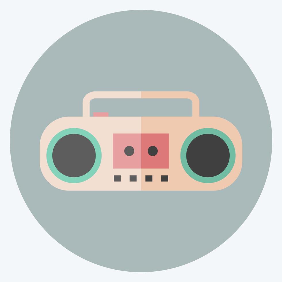 icono de reproductor de casetes. adecuado para el símbolo de la música. estilo plano diseño simple editable. vector de plantilla de diseño. ilustración de símbolo simple