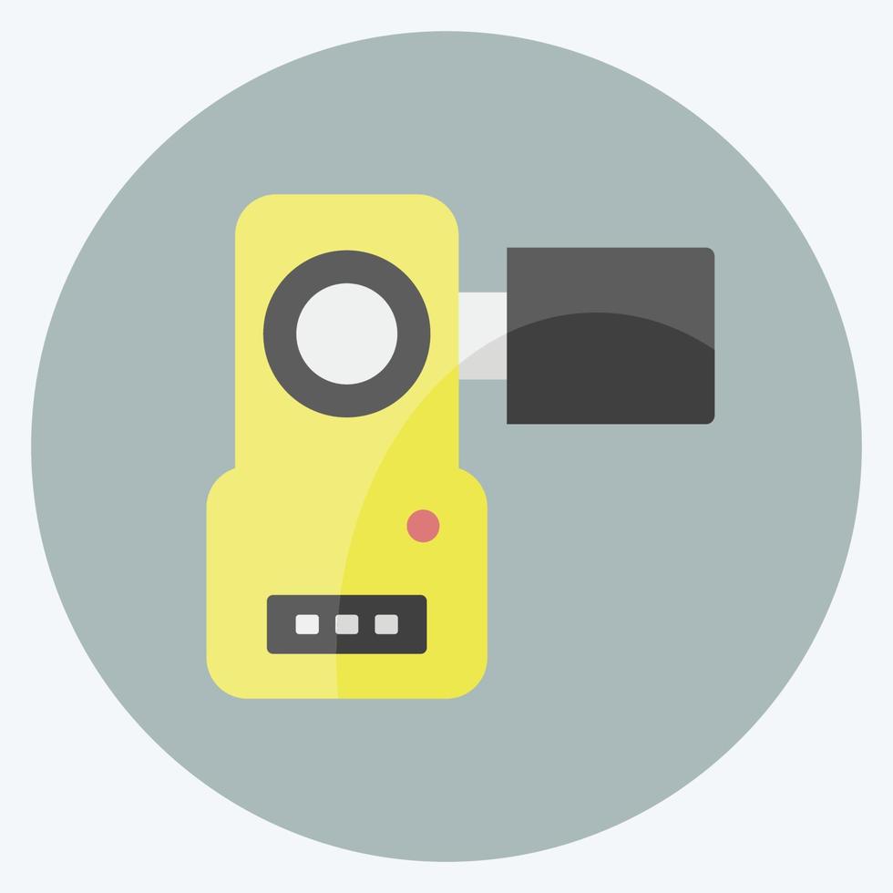 Icon Video Camera. suitable for Education symbol. flat style. simple design editable. design template vector. simple symbol illustration vector