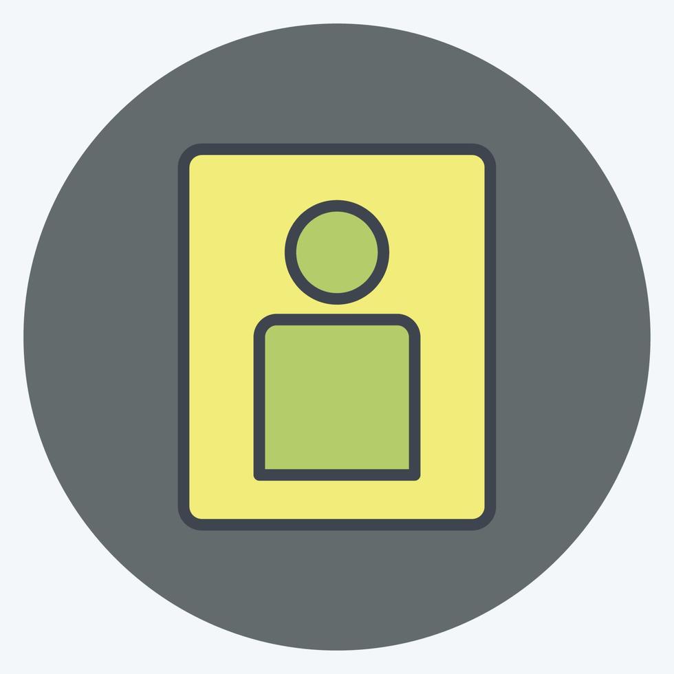 Icon Portrait. suitable for Photo Editing symbol. color mate style. simple design editable. design template vector. simple symbol illustration vector