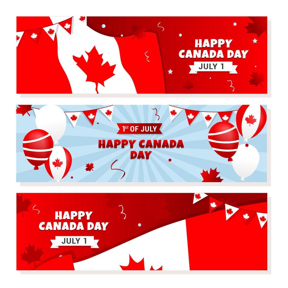Happy Canada Day Banner vector