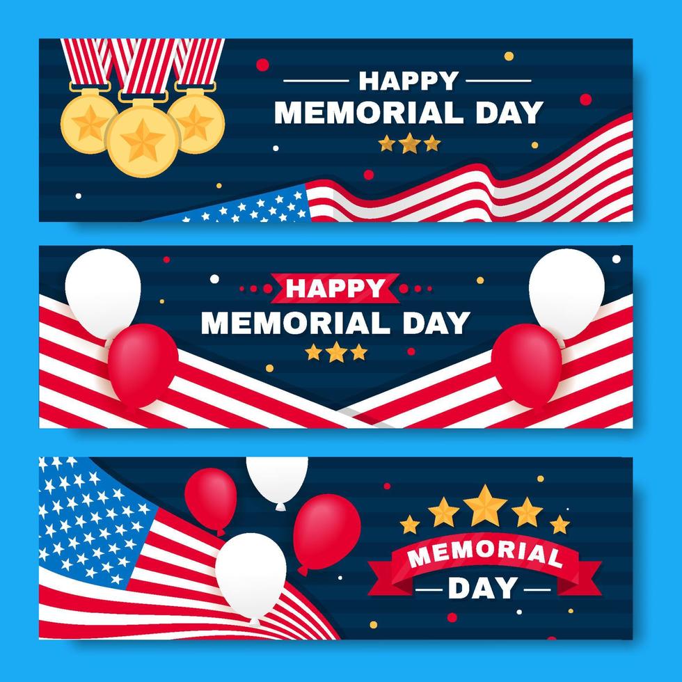 Memorial Day Banner vector