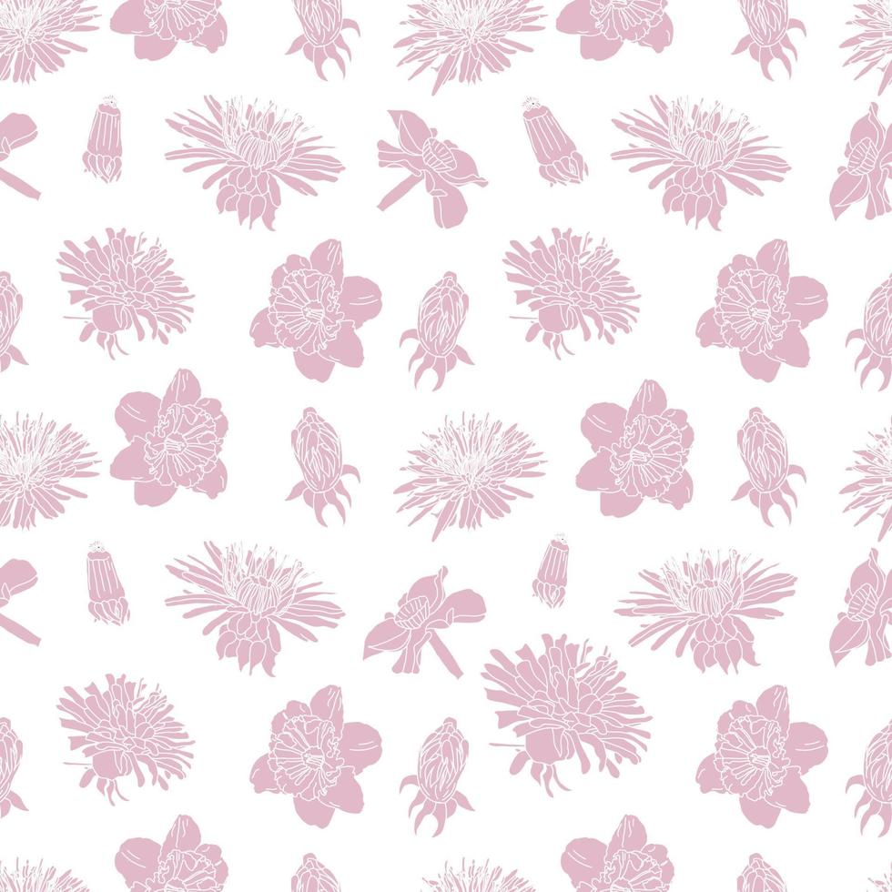 spring gentle Floral seamless pattern background with blossom flowers for fashion textiles, graphics, backgrounds and crafts. summer gentle cute flowers vector