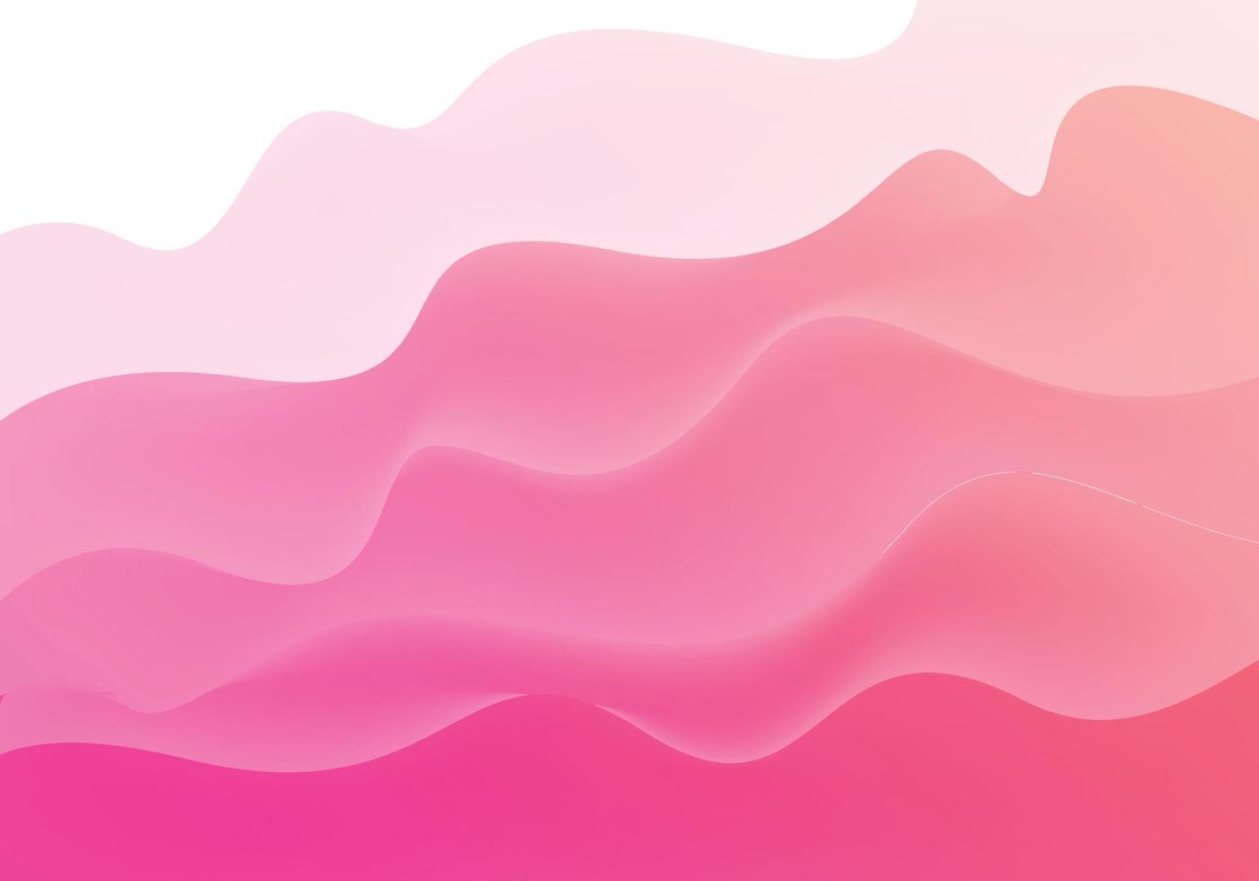 Modern pink papercut wave background vector