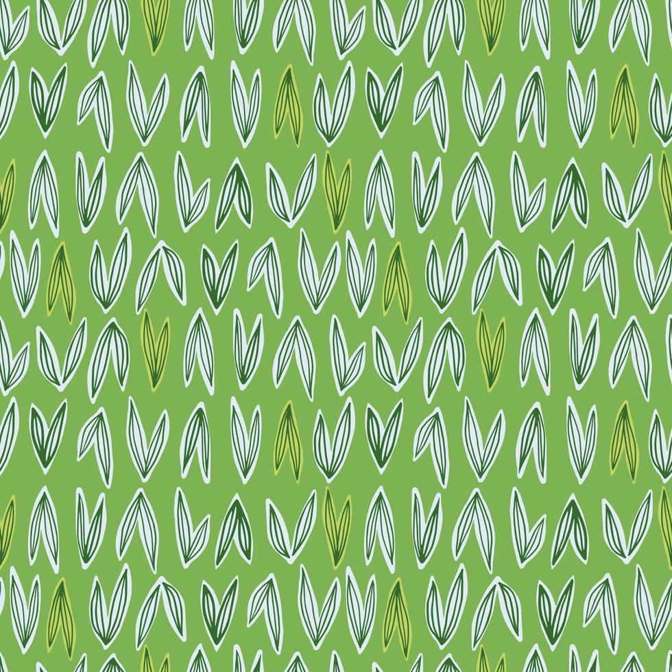 Creative leaves wallpaper. Doodle foliage seamless pattern. Leaf ornament. Strange botanical elements background. vector