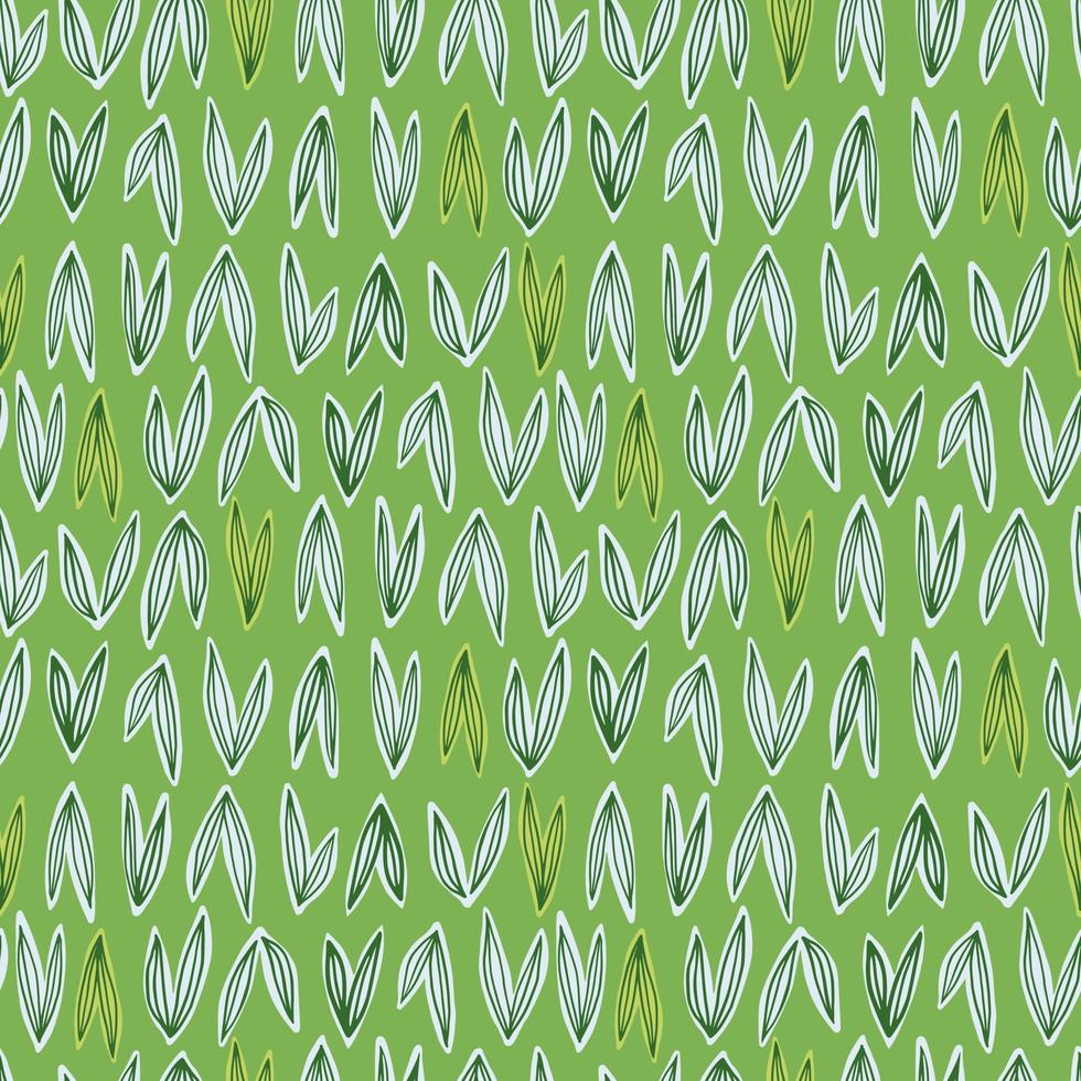 Creative leaves wallpaper. Doodle foliage seamless pattern. Leaf ornament. Strange botanical elements background. vector