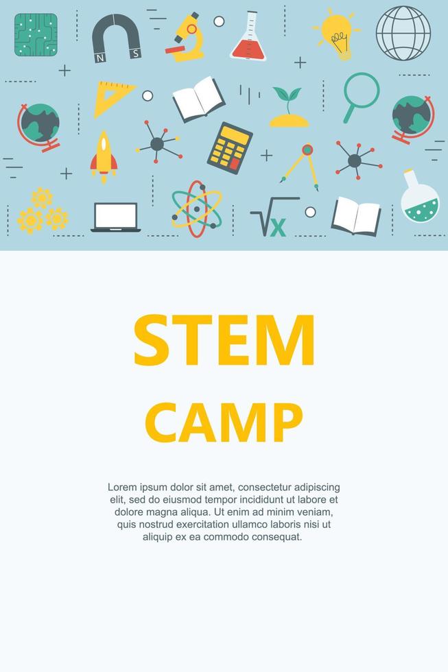 STEM camp banner vector