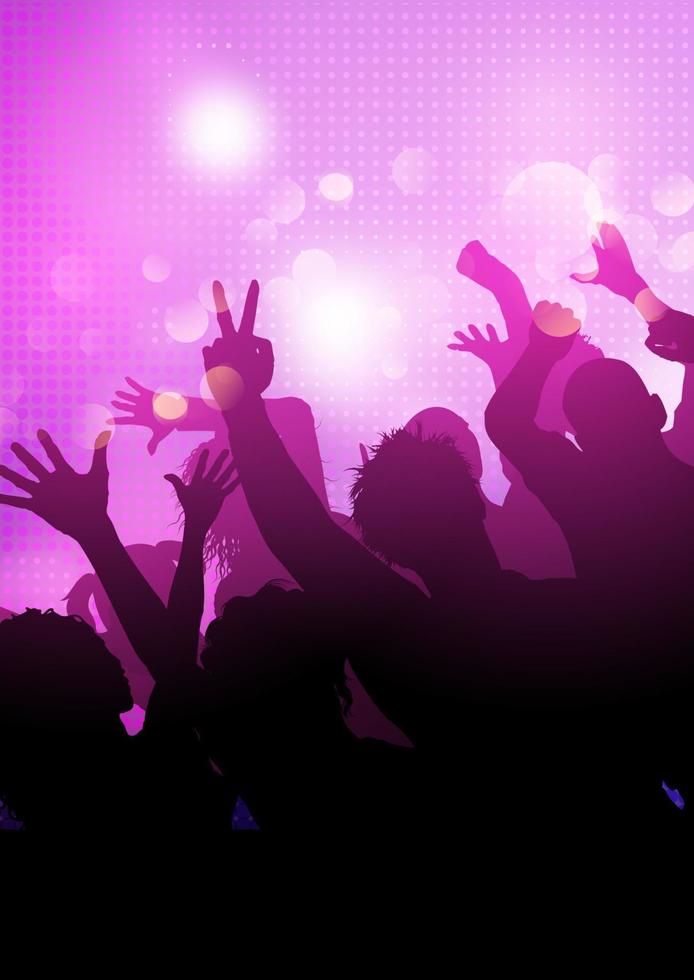 silhouette of a party audience vector