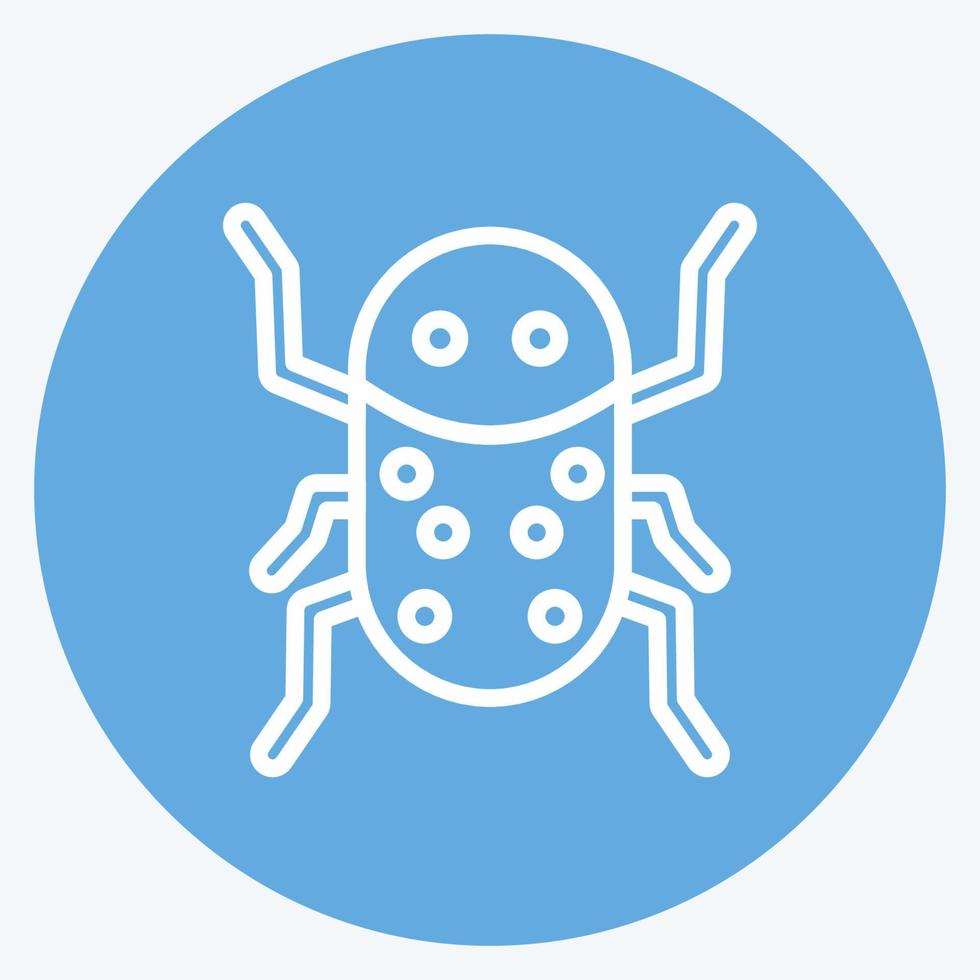 Icon Insect Infestation. suitable for disasters symbol. blue eyes style. simple design editable. design template vector. simple symbol illustration vector