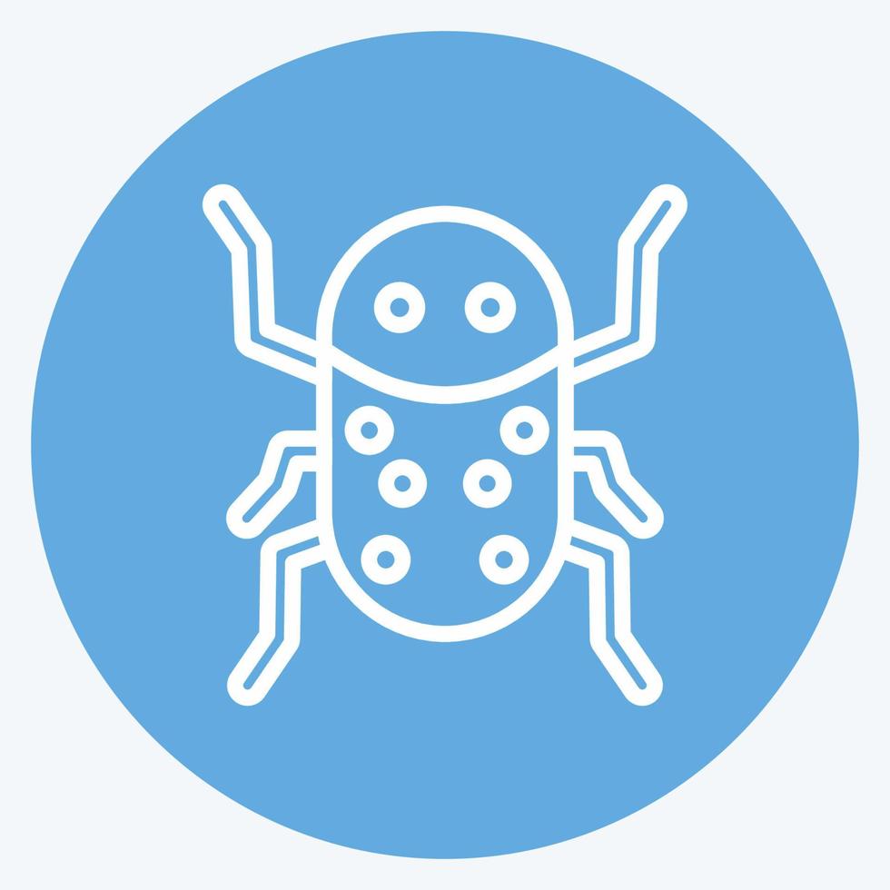 infestación de insectos icono. adecuado para el símbolo de desastres. estilo de ojos azules. diseño simple editable. vector de plantilla de diseño. ilustración de símbolo simple