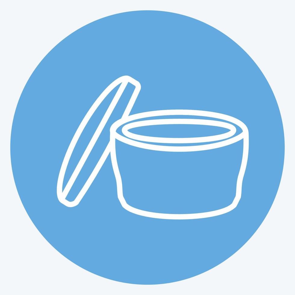 Icon Cream. suitable for beauty care symbol. blue eyes style. simple design editable. design template vector. simple symbol illustration vector