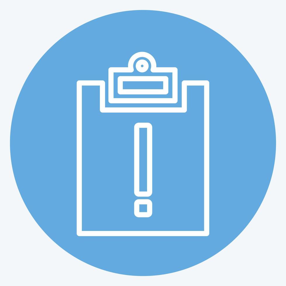 Icon Assignment Late. suitable for Infographics symbol. blue eyes style. simple design editable. design template vector. simple symbol illustration vector