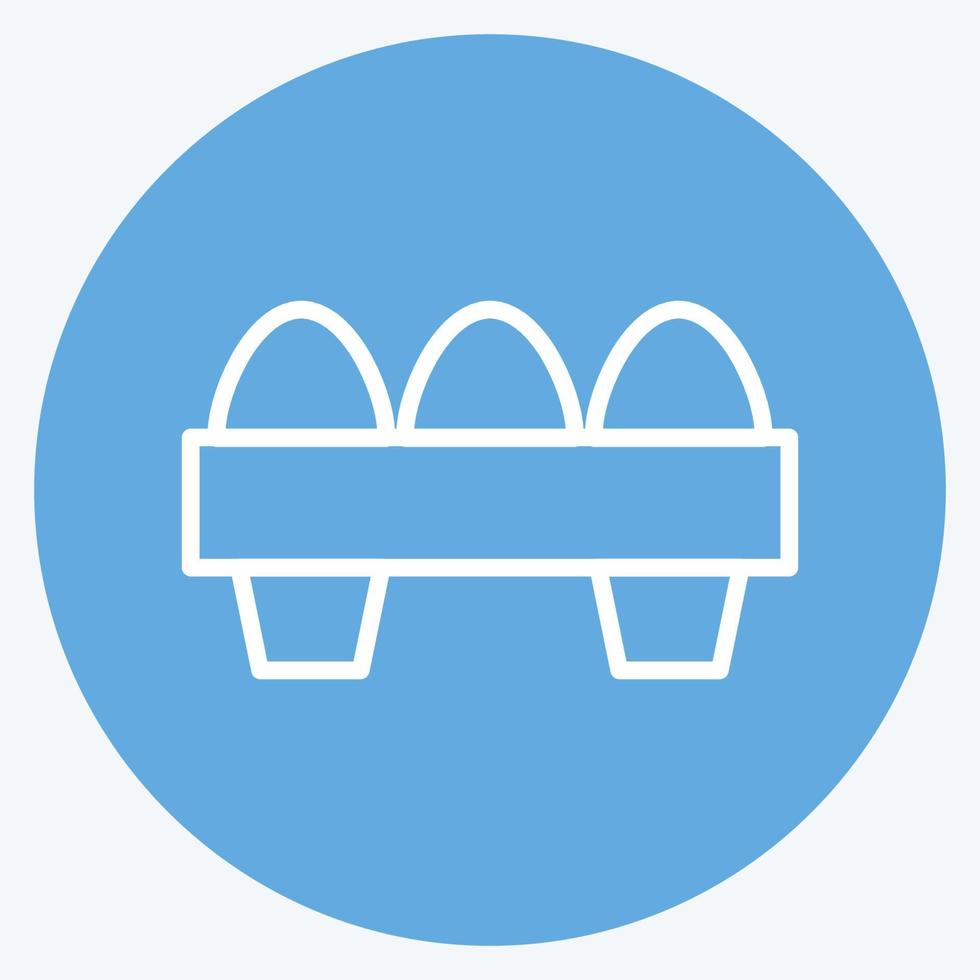 huevos de icono. adecuado para el símbolo del jardín. estilo de ojos azules. diseño simple editable. vector de plantilla de diseño. ilustración de símbolo simple