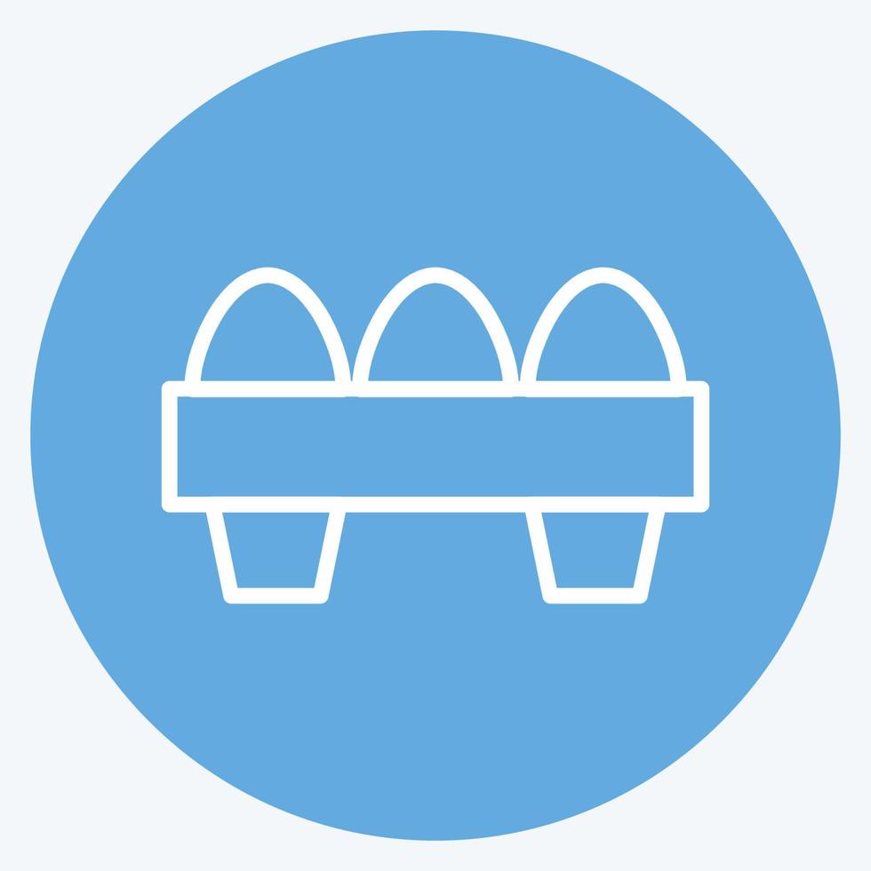 Icon Eggs. suitable for Garden symbol. blue eyes style. simple design editable. design template vector. simple symbol illustration vector