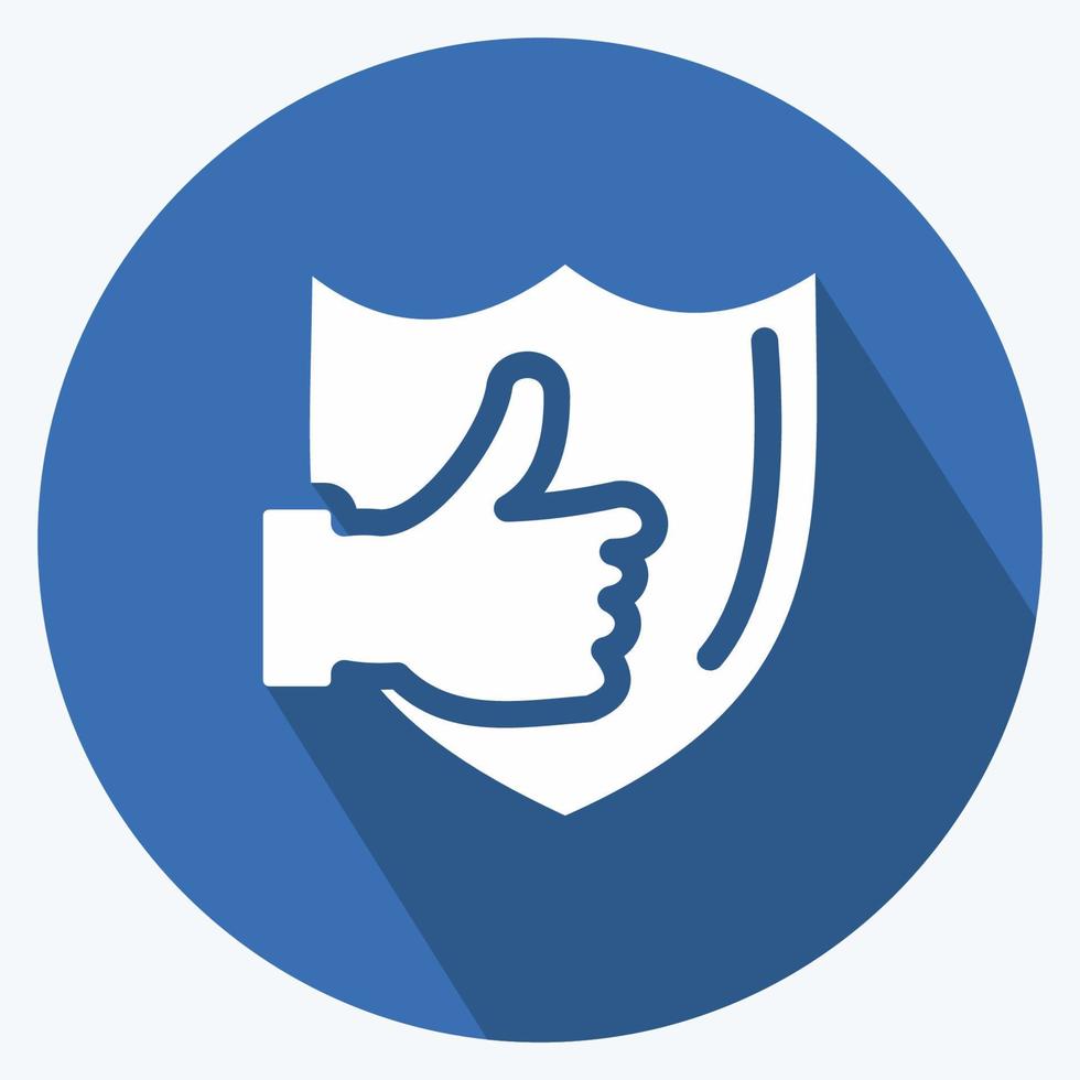 Icon Reliable. suitable for Feedback symbol. Long Shadow Style. simple design editable. design template vector. simple symbol illustration vector