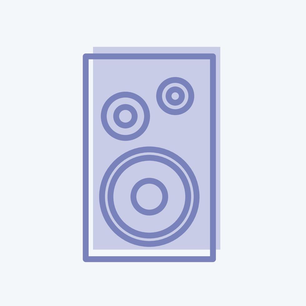 Icon Single Speaker. suitable for music symbol. two tone style. simple design editable. design template vector. simple symbol illustration vector