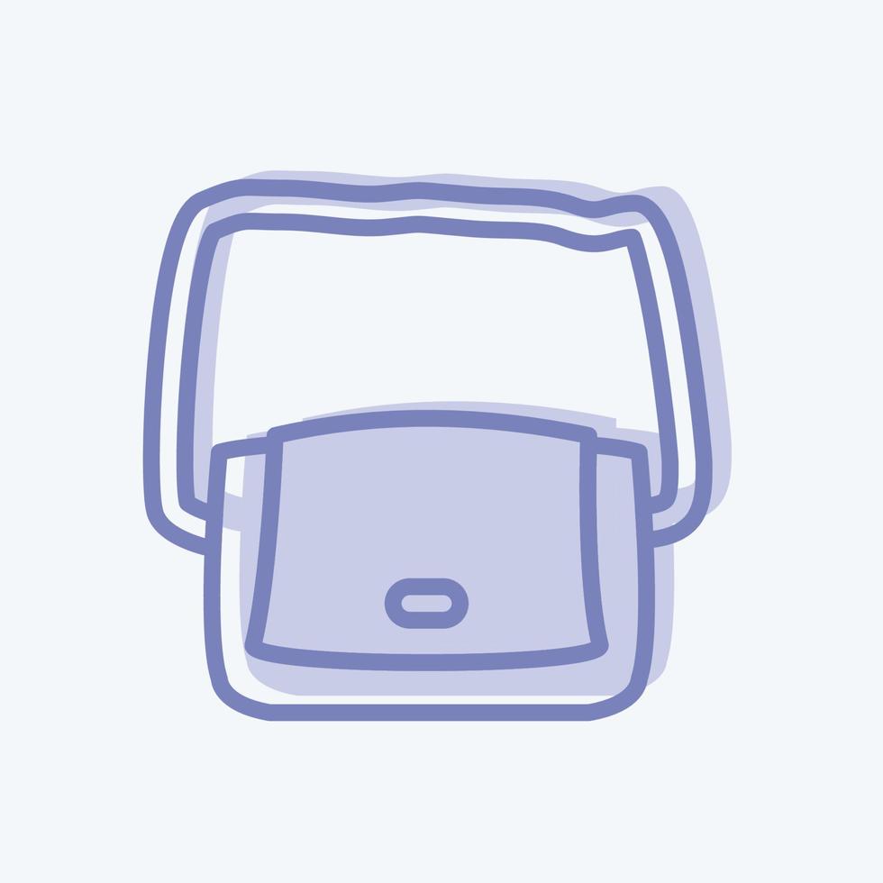 Icon Shoulder Bag. suitable for men accessories symbol. two tone style. simple design editable. design template vector. simple symbol illustration vector