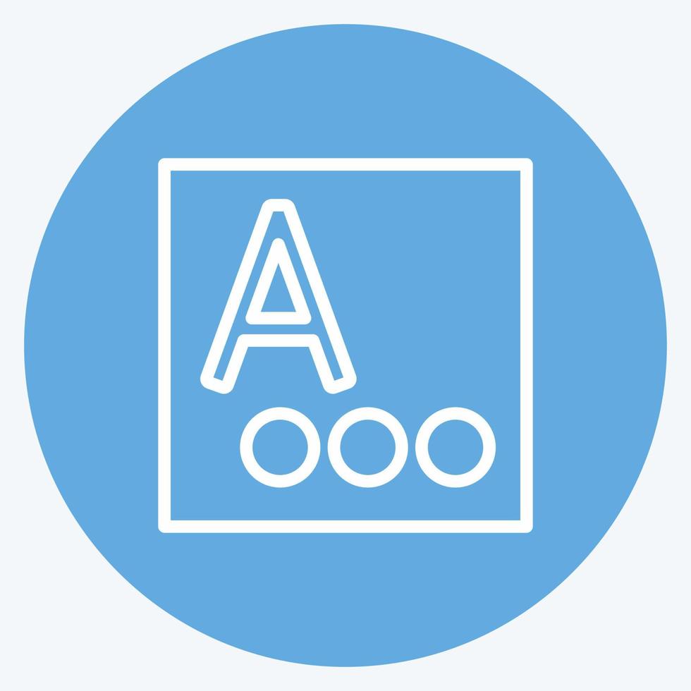 Icon Language and input. suitable for Mobile Apps symbol. blue eyes style. simple design editable. design template vector. simple symbol illustration vector