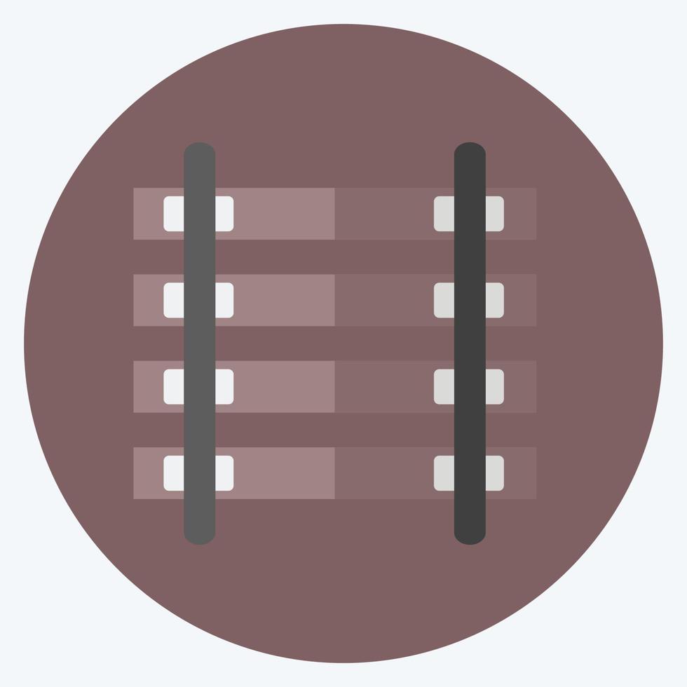 Icon Rails. suitable for Wild West symbol. flat style. simple design editable. design template vector. simple symbol illustration vector