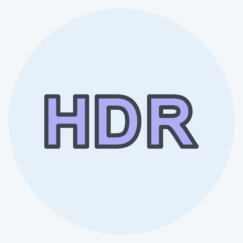 Icon HDR On. suitable for Photo Editing symbol. color mate style. simple design editable. design template vector. simple symbol illustration vector