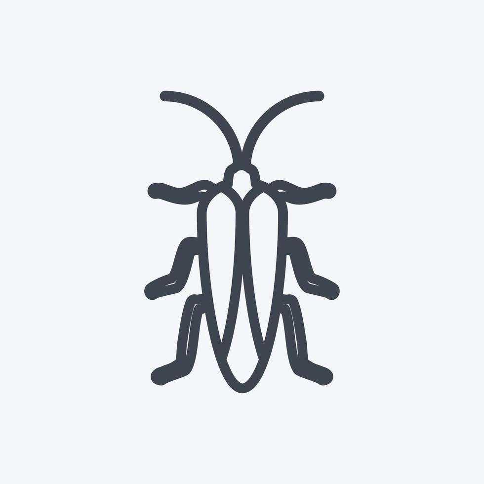 Icon Bug II. suitable for Animal symbol. line style. simple design editable. design template vector. simple symbol illustration vector