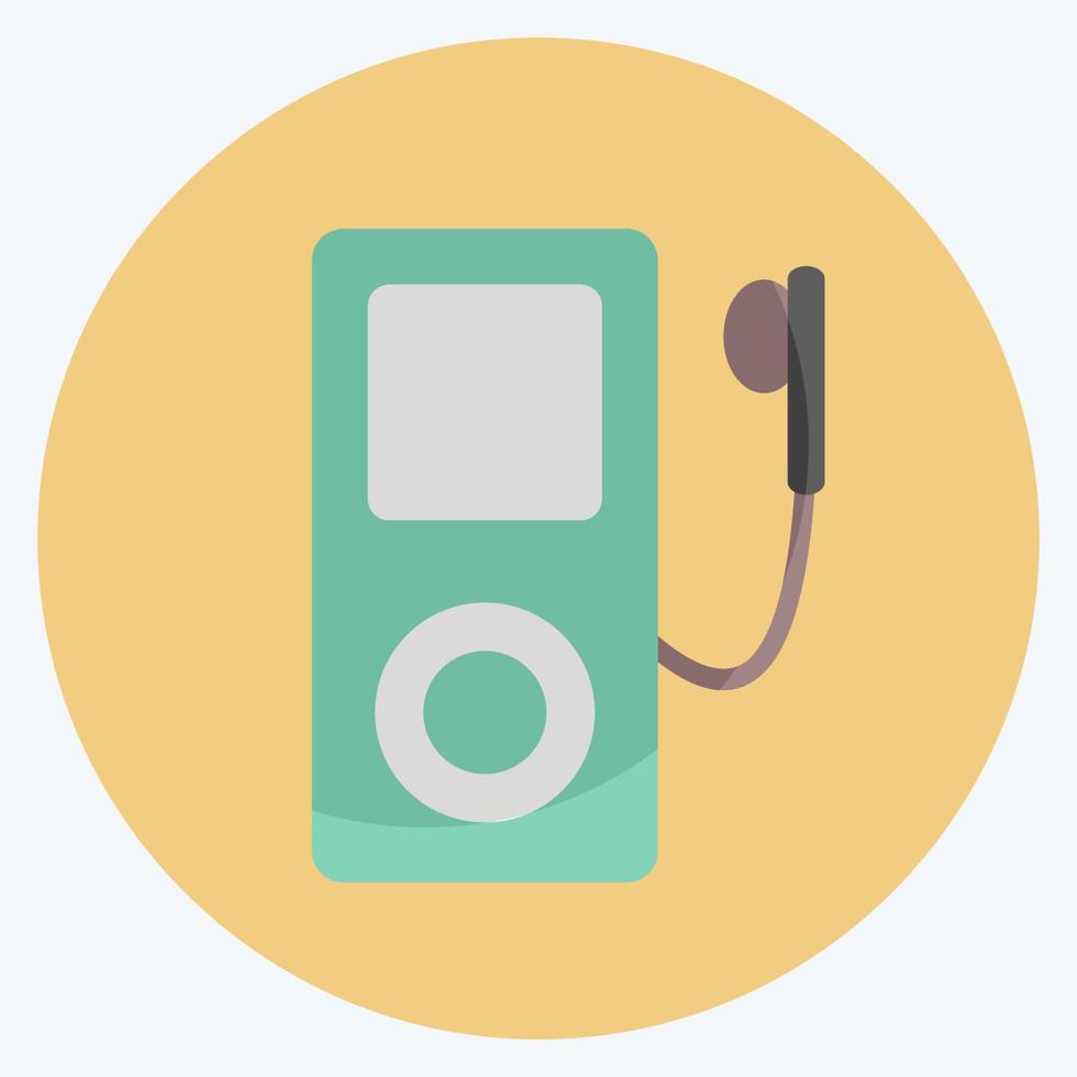 icono de reproductor de mp3. adecuado para el símbolo de la música. estilo plano diseño simple editable. vector de plantilla de diseño. ilustración de símbolo simple