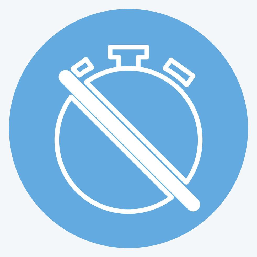 Icon Alarm Off. suitable for Infographics symbol. blue eyes style. simple design editable. design template vector. simple symbol illustration vector
